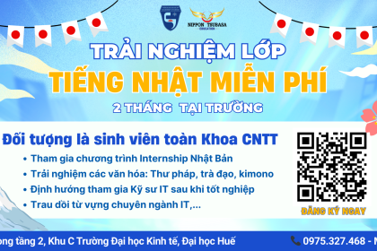 TRẢI NGHIỆM LỚP TIẾNG NHẬT MIỄN PHÍ 2 THÁNG DÀNH CHO SINH VIÊN TRƯỜNG ĐẠI HỌC KHOA HỌC – ĐẠI HỌC HUẾ