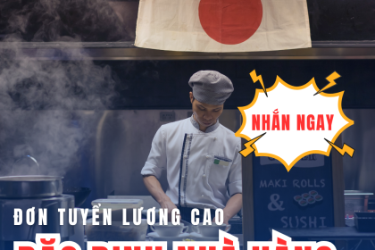 Tuyển dụng đặc định nhà hàng Nhật Bản – Làm việc tại Osaka, lương 235.000 yên/tháng