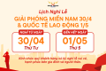 Thông báo lịch nghỉ lễ 30/4 và 1/5 năm 2025 tại Nippon Tsubasa Education (NTE JAPAN)