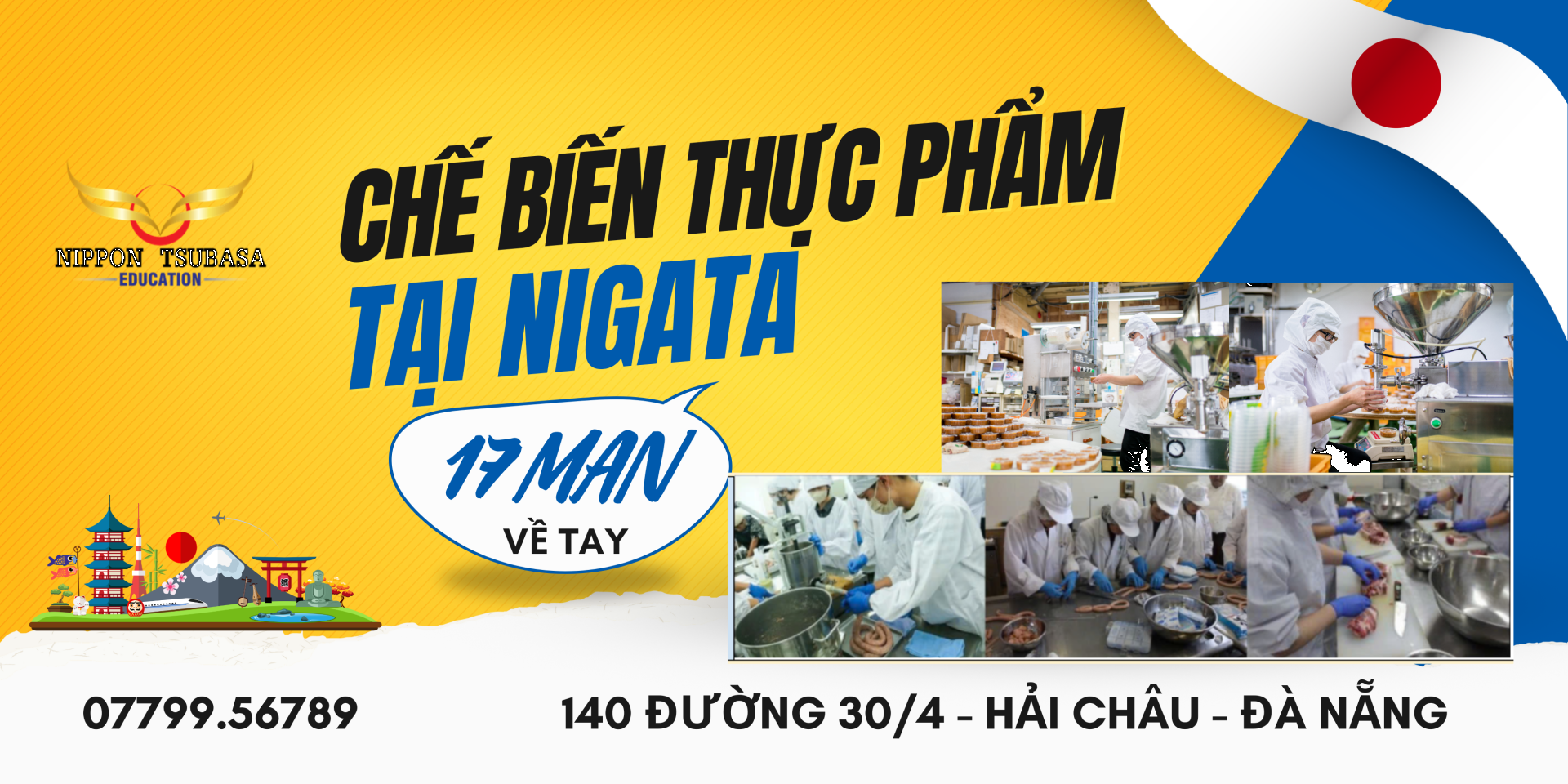 TUYỂN DỤNG THỰC TẬP SINH NGÀNH CHẾ BIẾN THỰC PHẨM TẠI NIIGATA – NHẬT BẢN