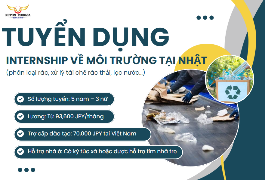Cơ Hội Thực Tập 1 Năm Ngành Môi Trường Tại Nhật Bản – Internship 2025