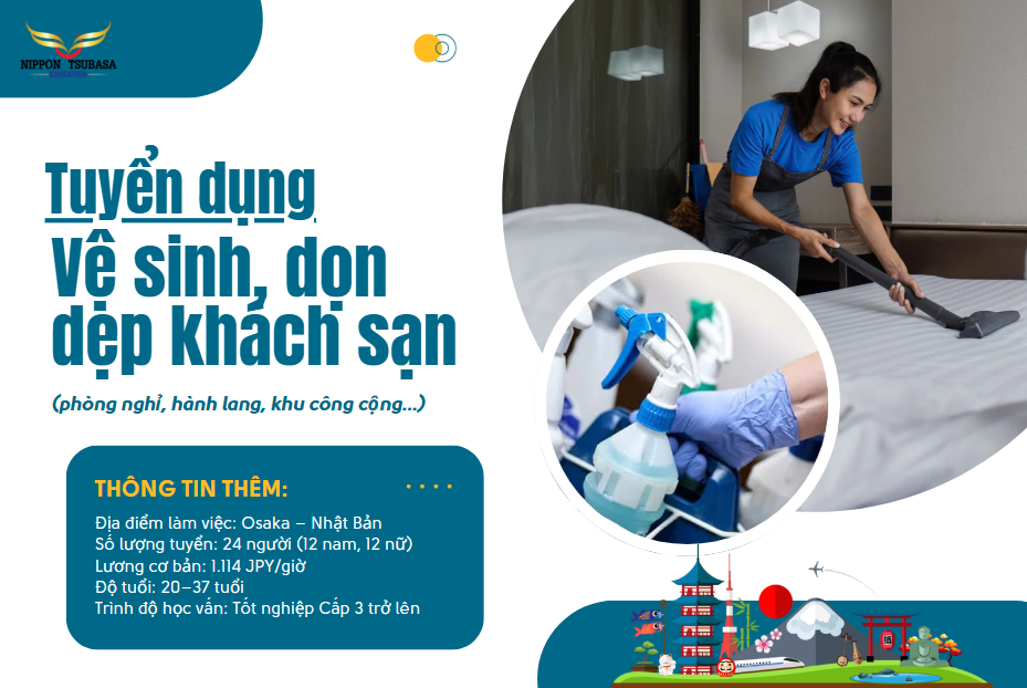 TUYỂN 24 THỰC TẬP SINH LÀM VIỆC TẠI KHÁCH SẠN NHẬT BẢN – THU NHẬP GẦN 40 TRIỆU/THÁNG
